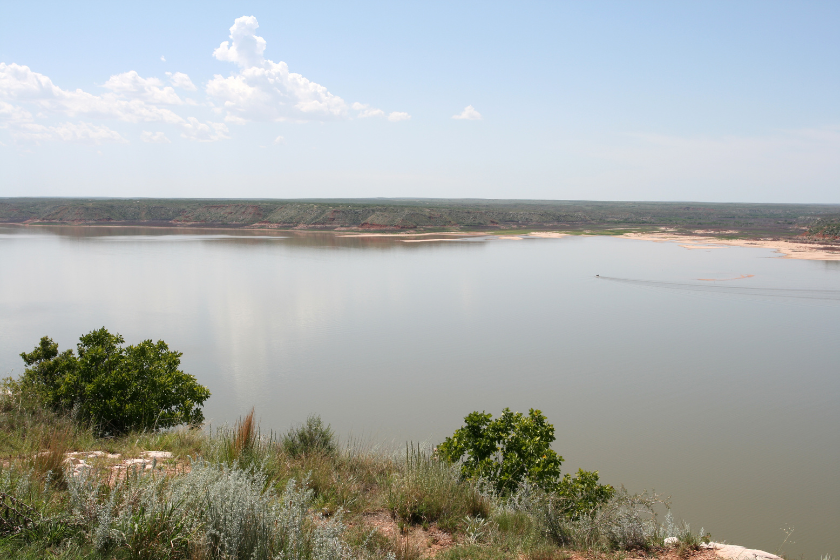 Lake Meredith National Recreation Area on an August day.