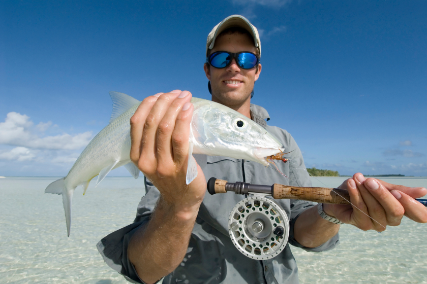 bonefish caught with flyrod