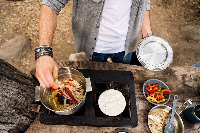 Man Cooking Camping