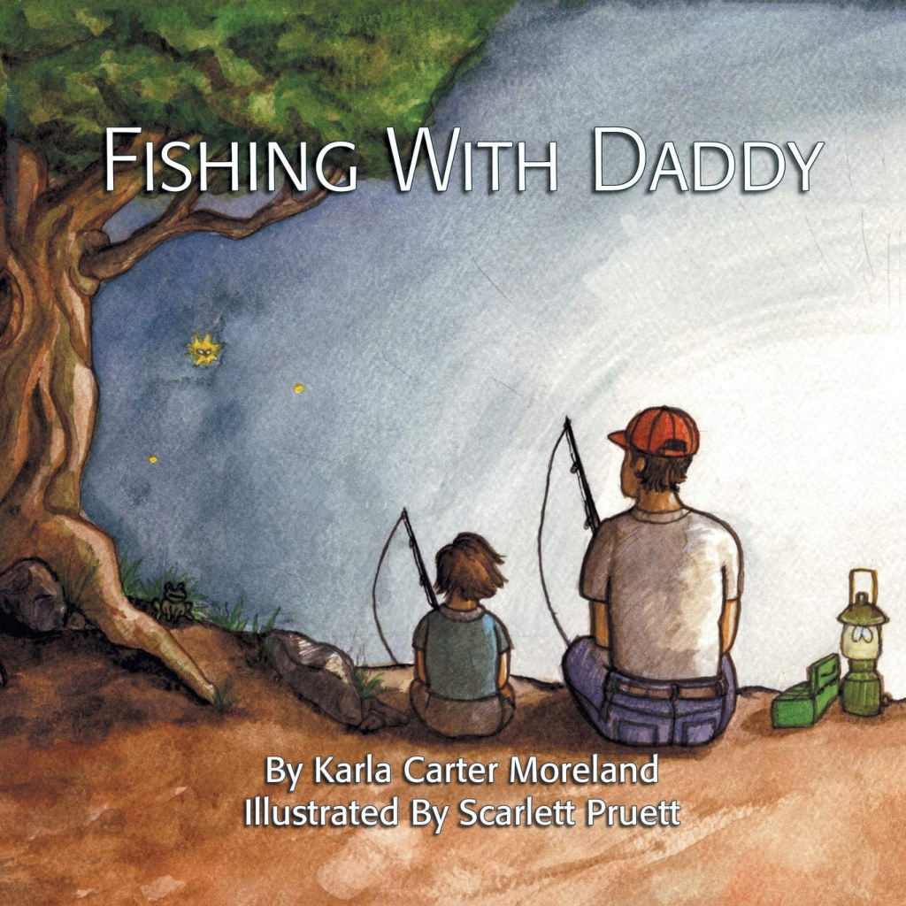 Book cover of "Fishing With Daddy" a kid's fishing book