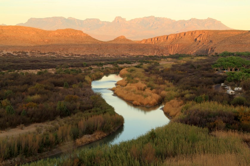 The Rio Grande as viewed from the Rio Grande Village Nature Trail in Big Bend National Park, Texas
