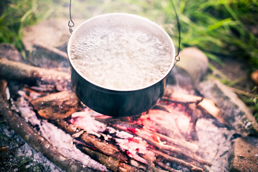 Pot of water on the fire