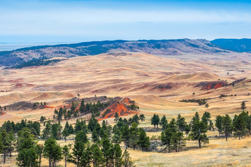 Epic landscape scenery from the walking trail of the national park