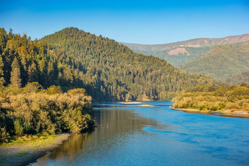 Klamath River in Redwood National Park, Klamath, California USA