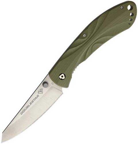 Double Star Brimstone Linerlock OD Green Pocket Knife