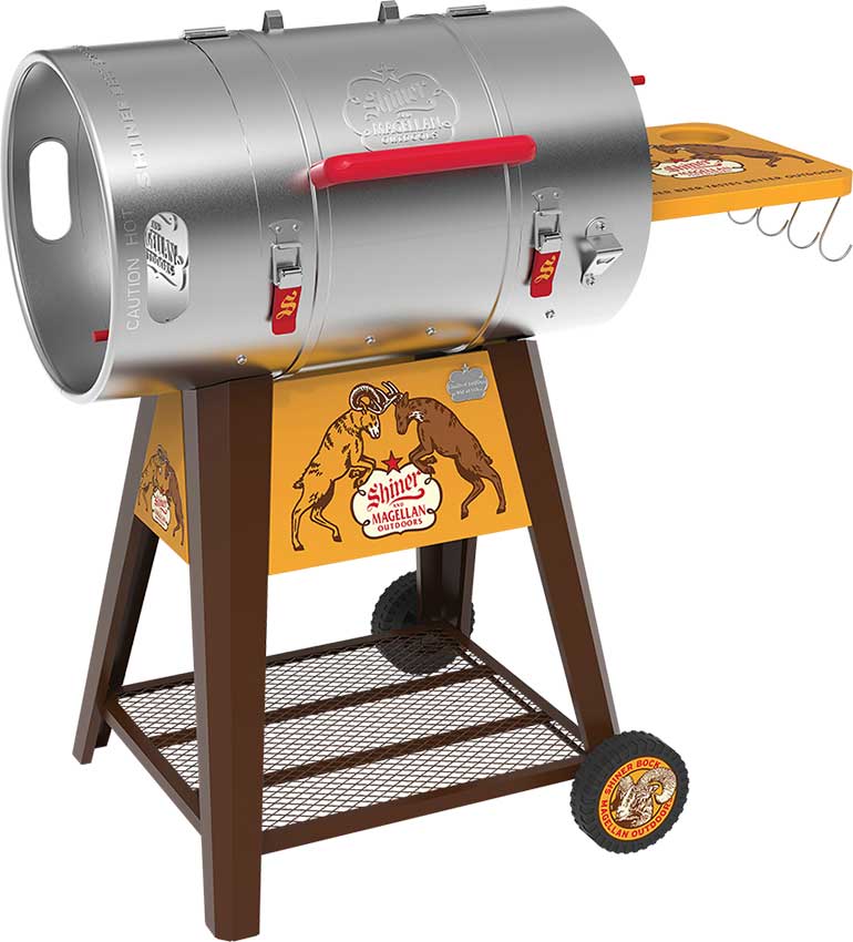 Magellan and Shiner charcoal grill