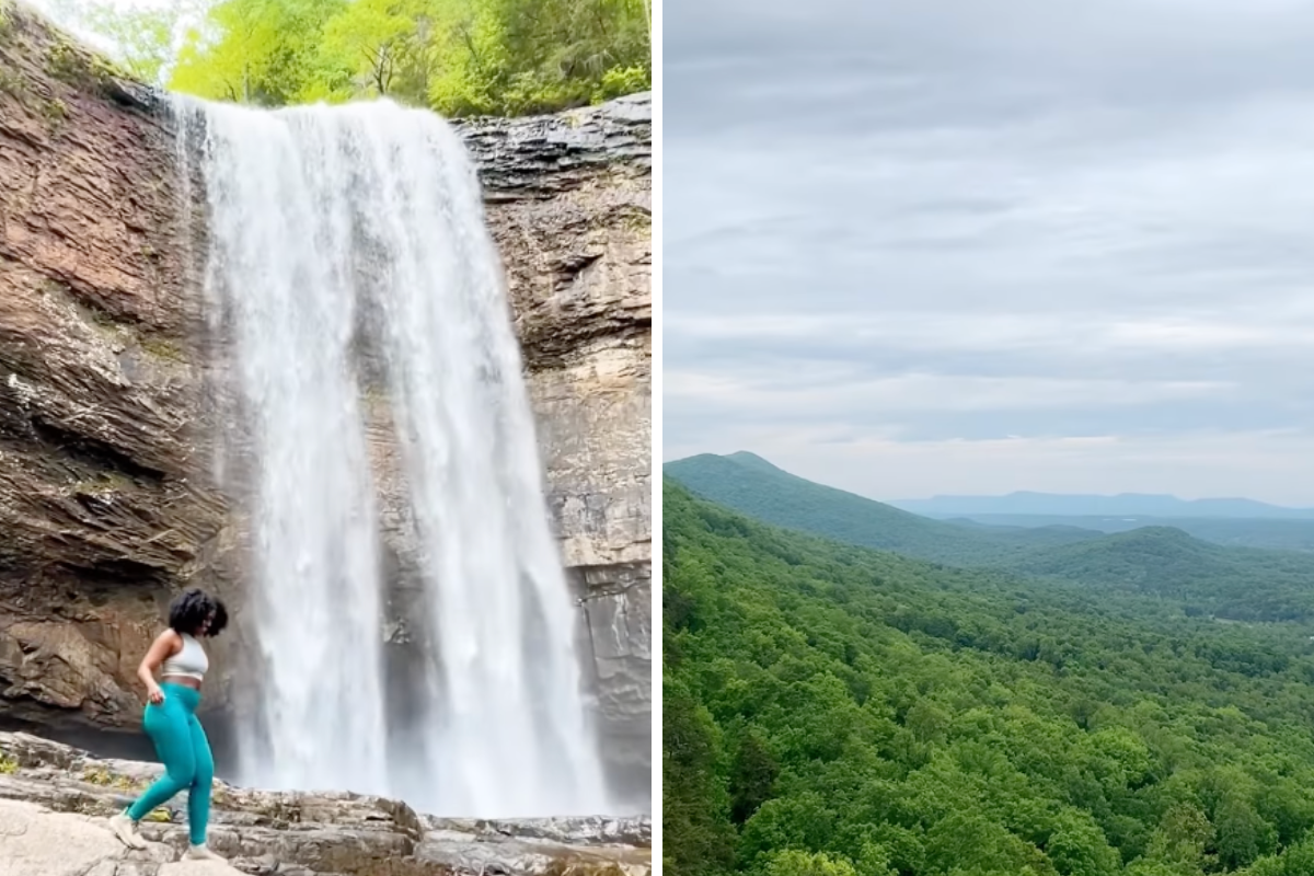 Lula lake hike to waterfalls in Georgia