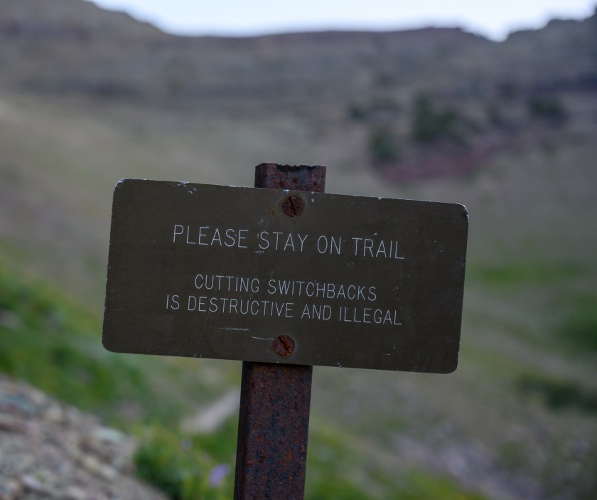 Please Stay On Trail Sign