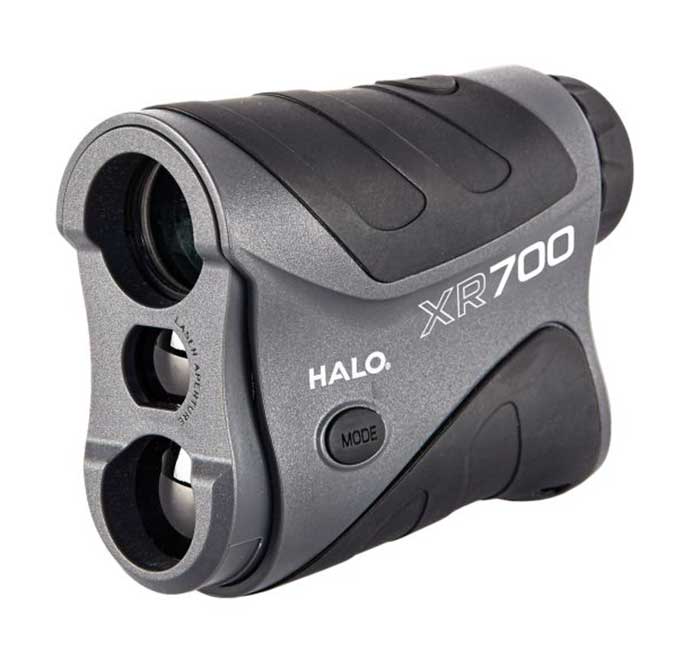 A HALO XR700 rangefinder on white background