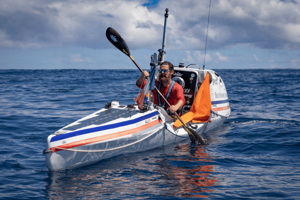 Cyril Derreumaux arrives in hilo, hawaii