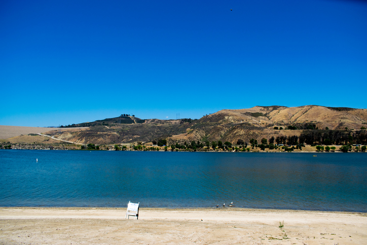 man made lake in Castaic, California