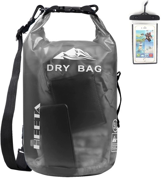 HEETA Waterproof Dry Bag for Women Men, 5L:10L:20L:30L:40L Roll Top Lightweight Dry Storage Bag Backpack with Phone Case for Travel, Swimming, Boating, Kayaking, Camping and Beach