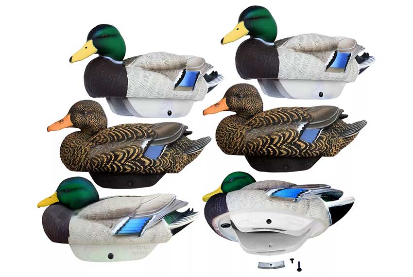 Six Heyday Outdoor duck decoys on a white background