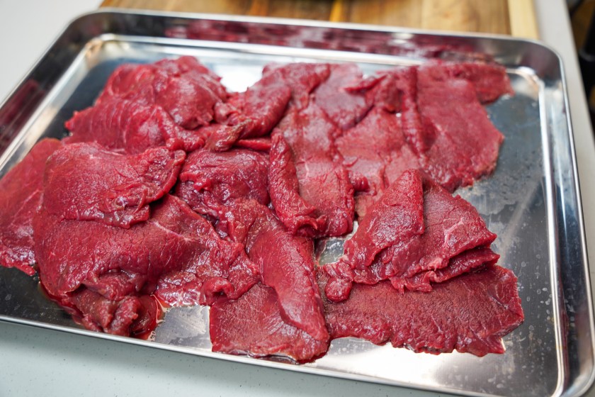 raw venison to make jerky with