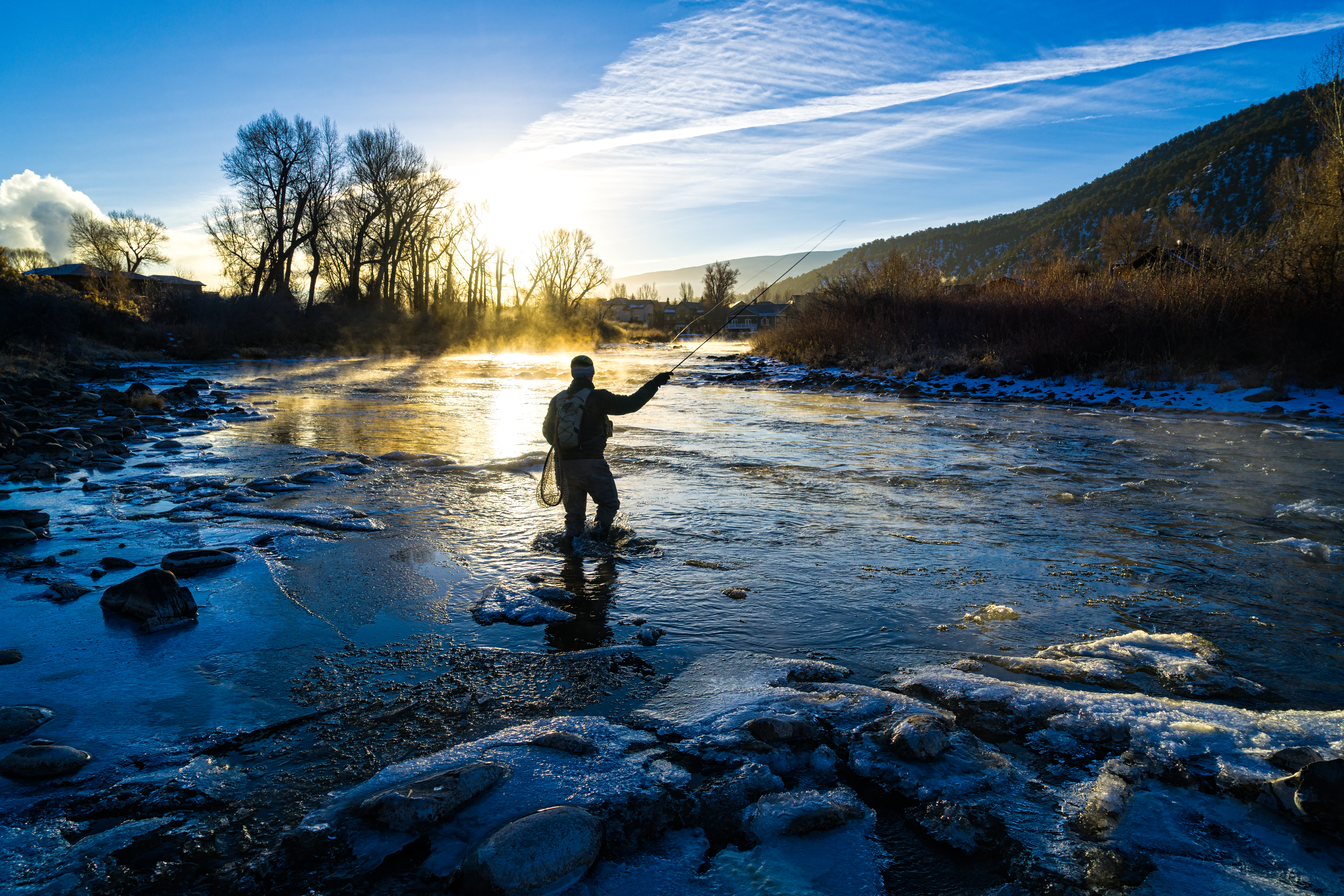 Cold weather wading tactics are vital when fishing in the winter.