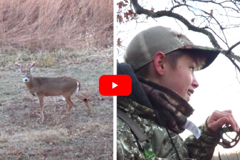Young Hunter Has Priceless Reaction After Arrowing Big 10-Pointer