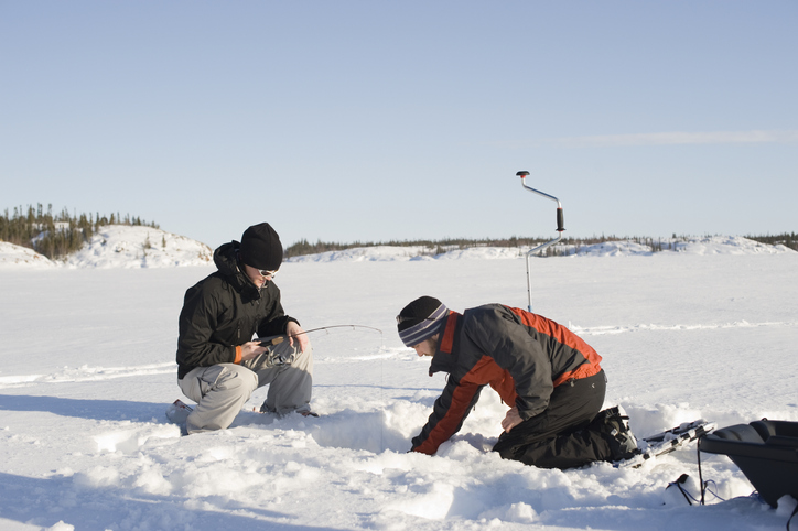ice fishing prep