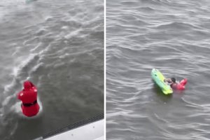 Hunter Rescued From Frigid Waters After Kayak Capsizes