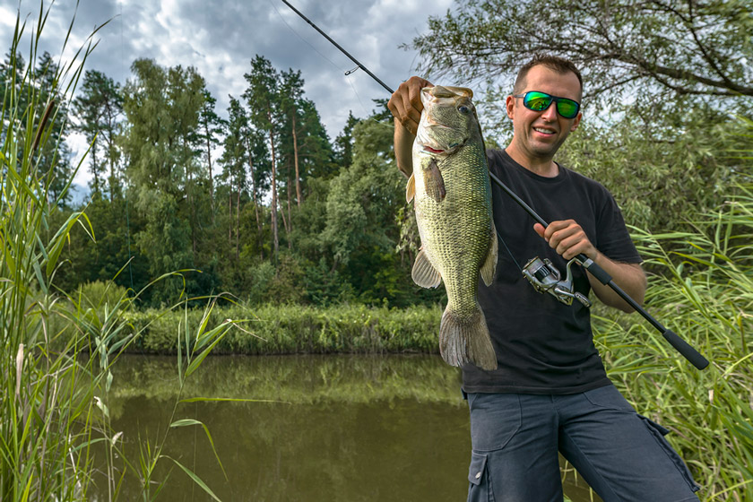 bass fishing during tournament