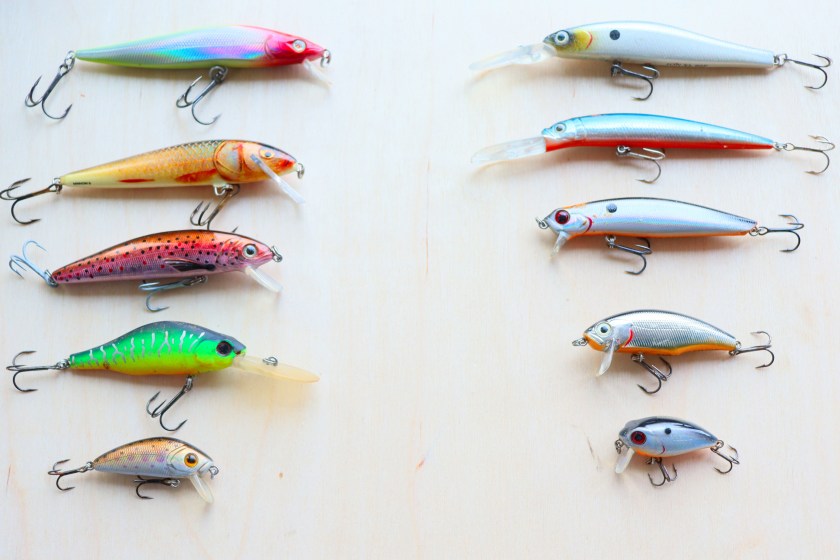Fishing lures and equipment for fishing. 