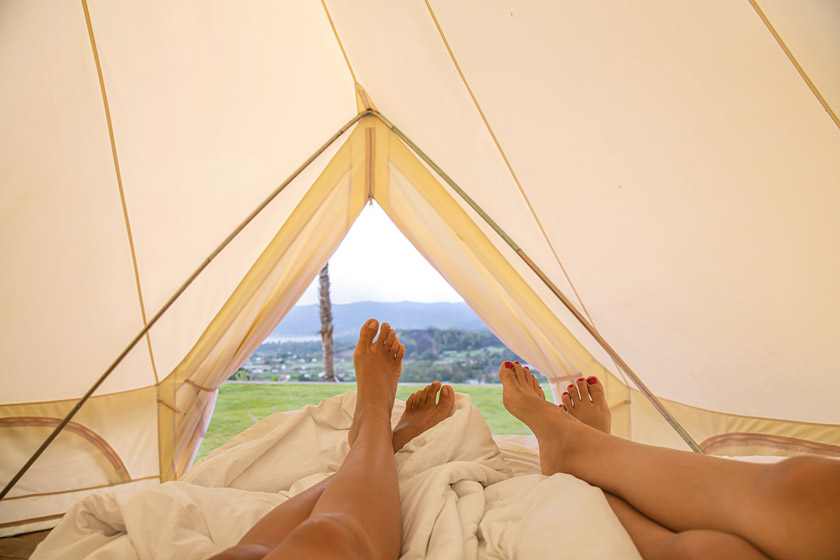 camping vs. glamping