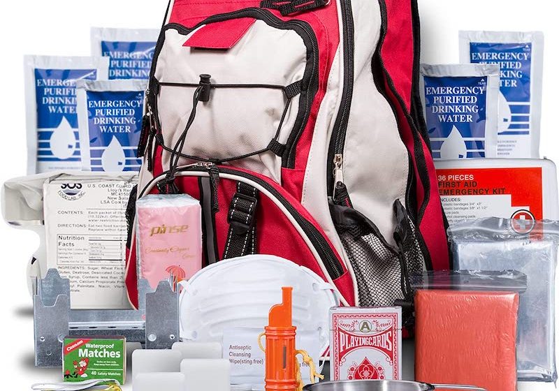 Blue Coolers pre-packed bug out bag.