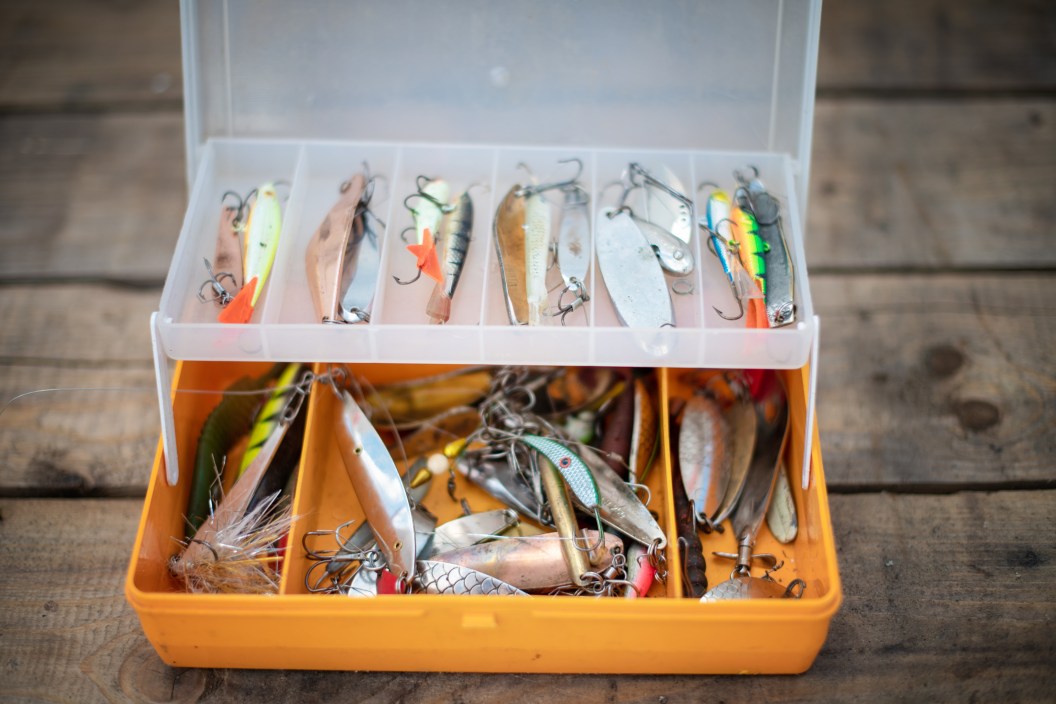 Tackle box full of the best bass lures of all time for fishing