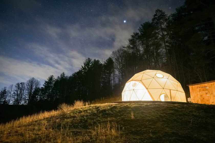 the dome asheville glamping
