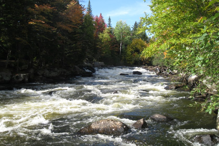 high water in a river in New Yor