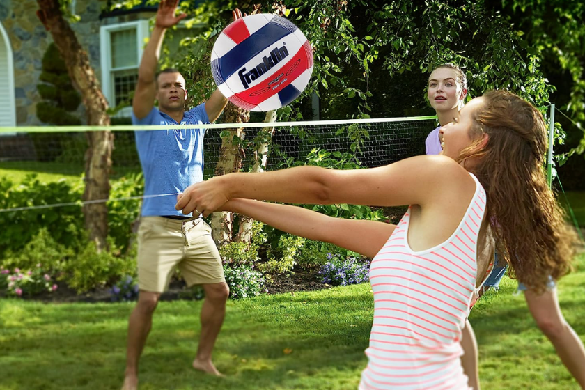 People playing volleyball