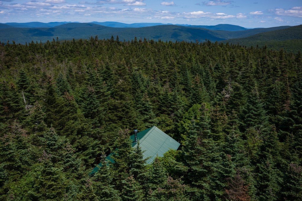 The Balsam Lake Fire Tower at 3730-feet in the Catskill Mountains of Hardenburgh, New York, is one of five fire tower lookout hikes.