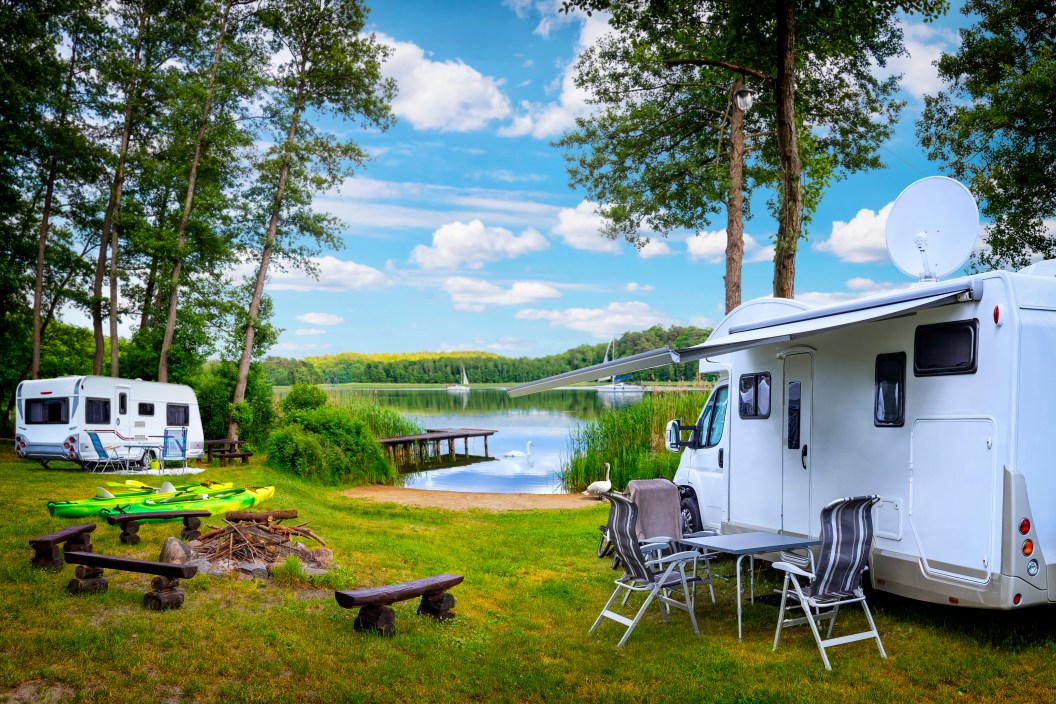 Holidays in Poland - camping place on the Wielkie Debno lake, west pomeranian voivodeship