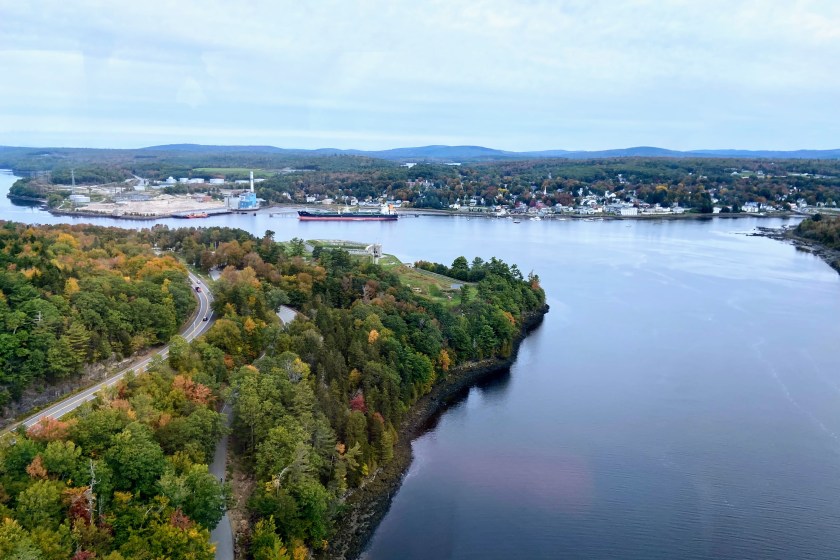 Penobscot Narrows Bridge and Observatory in Prospect, Maine.