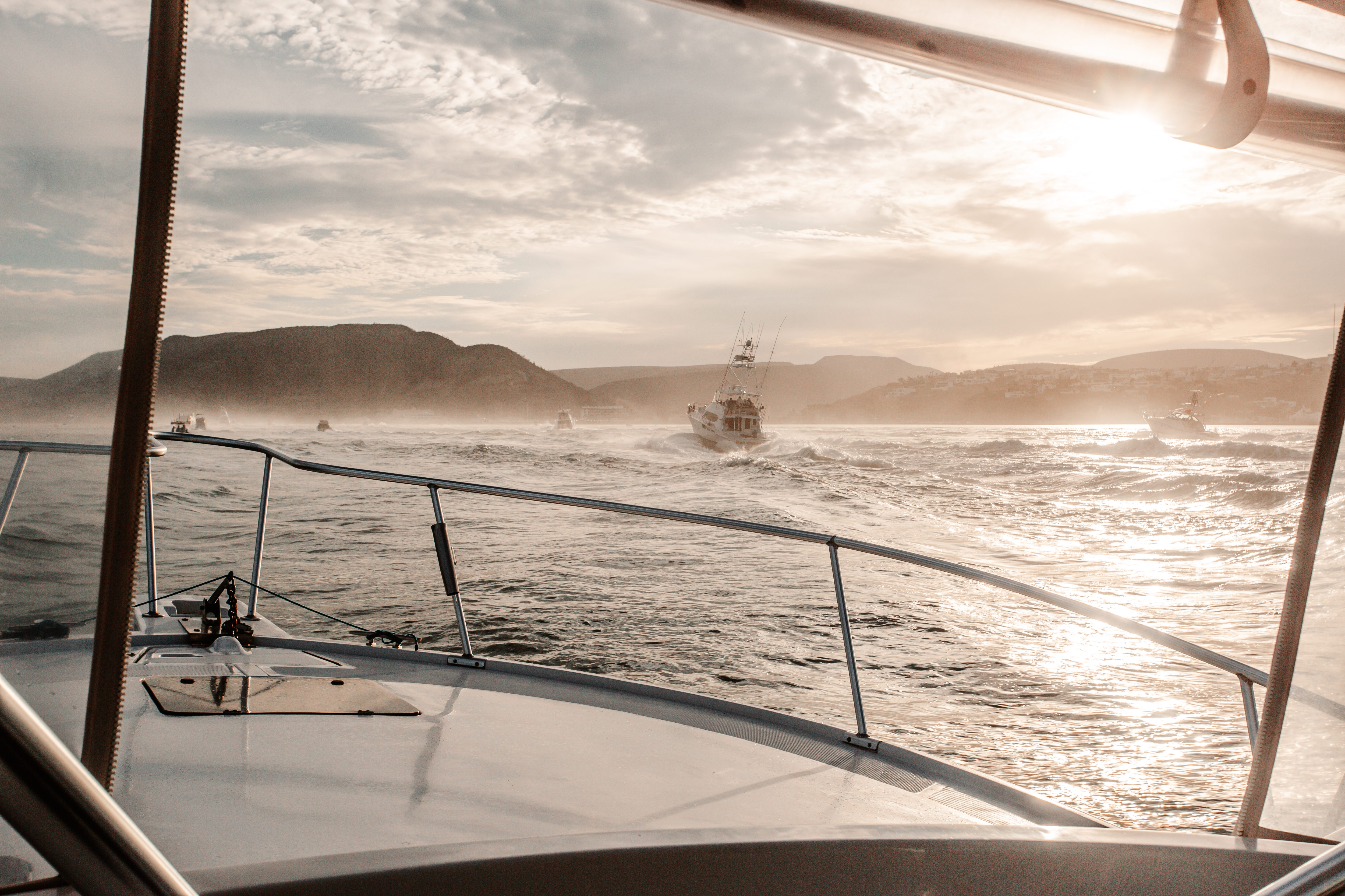 fishing boat in sea of cortez mexico