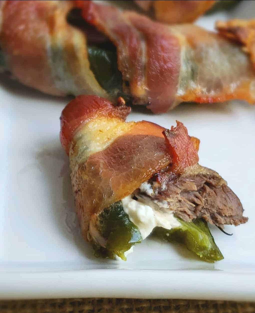 Bacon wrapped dove jalepeno poppers 