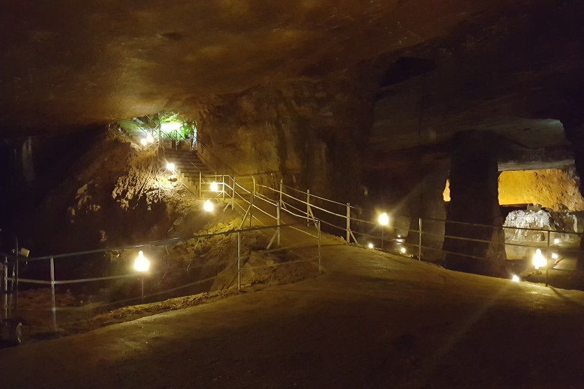 A ramp within Bonne Terre Mine in Missouri.