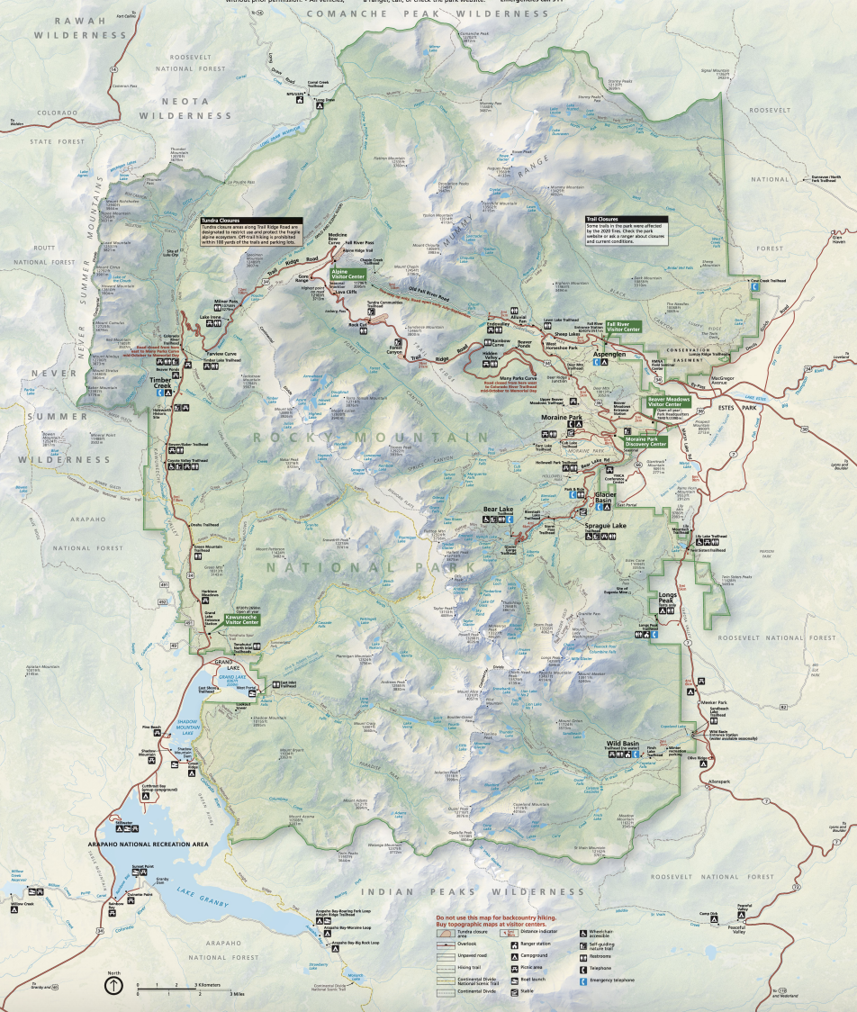 Rocky Mountain National Park Map