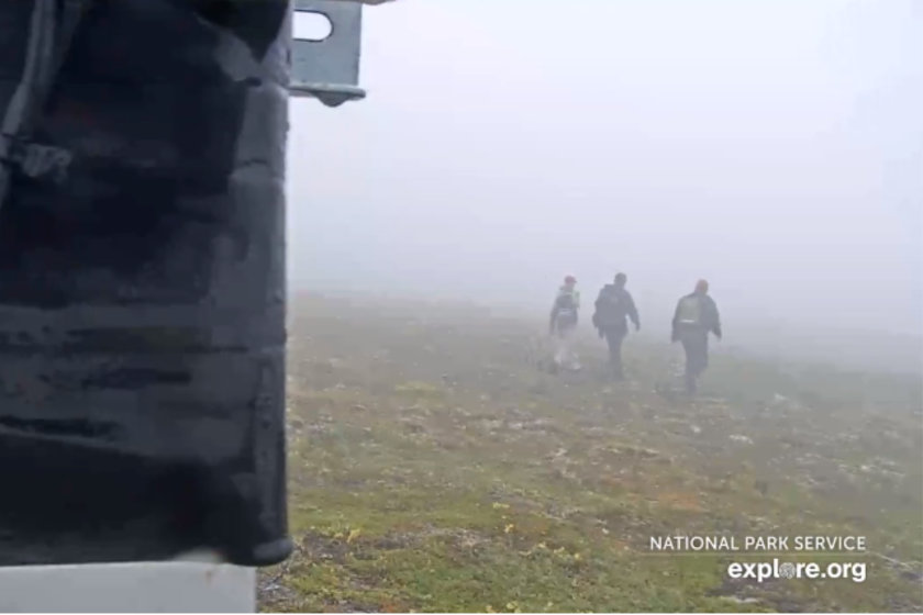 Rescue team in Katmai seen on web camera looking for lost hiker