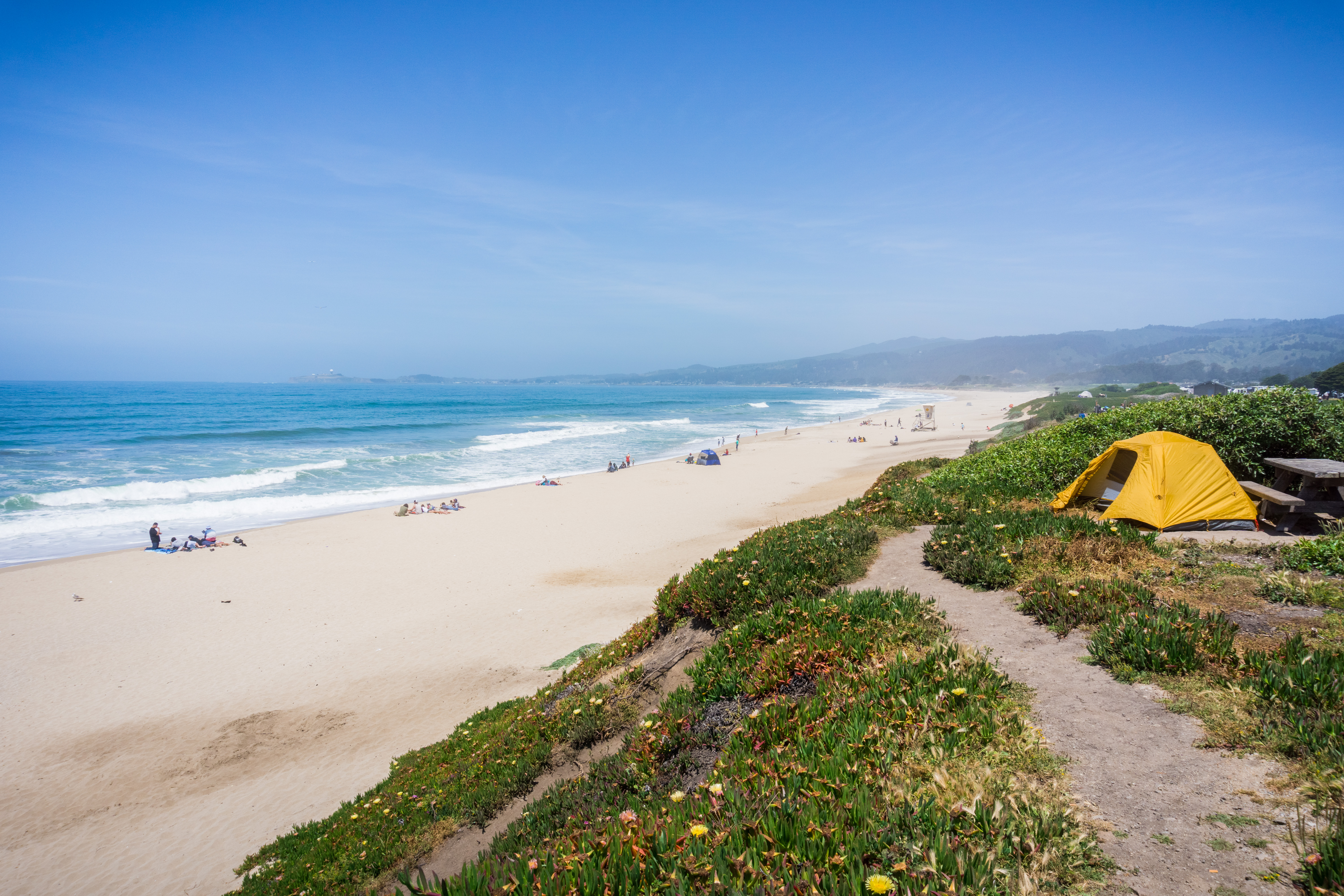 Campground on the California coast.