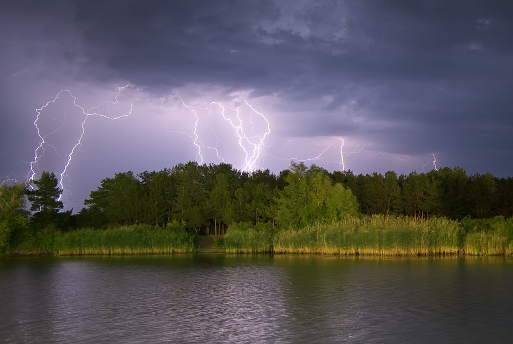 Lightning on the river