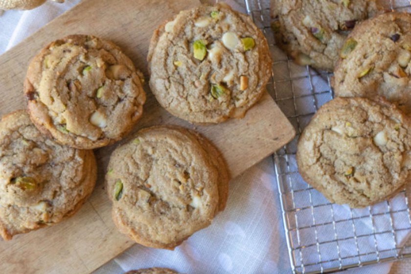 Cardamom Pistachio Brown Butter Cookies