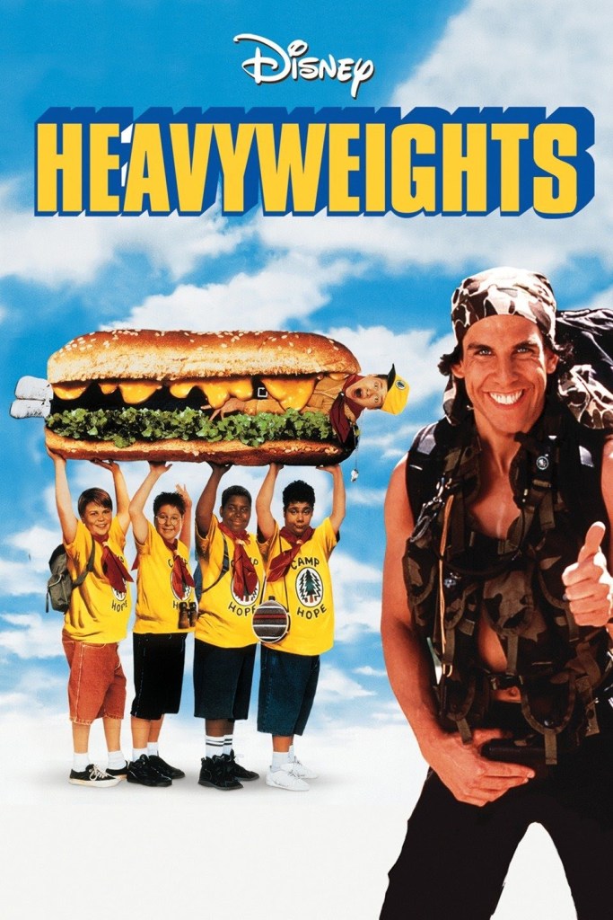 The movie poster for the film "Heavyweights"