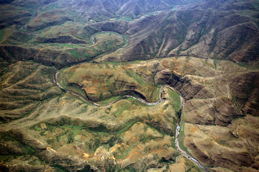 Rugged country for yellowfish and trout in Lesotho.