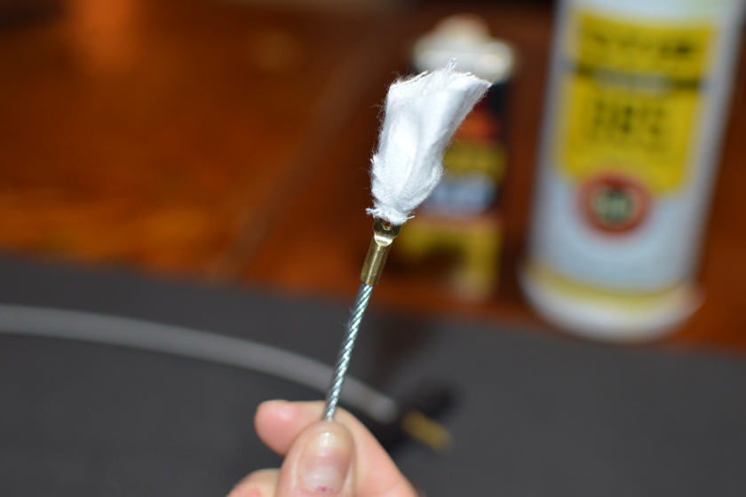 cotton cleaning patch for a rifle
