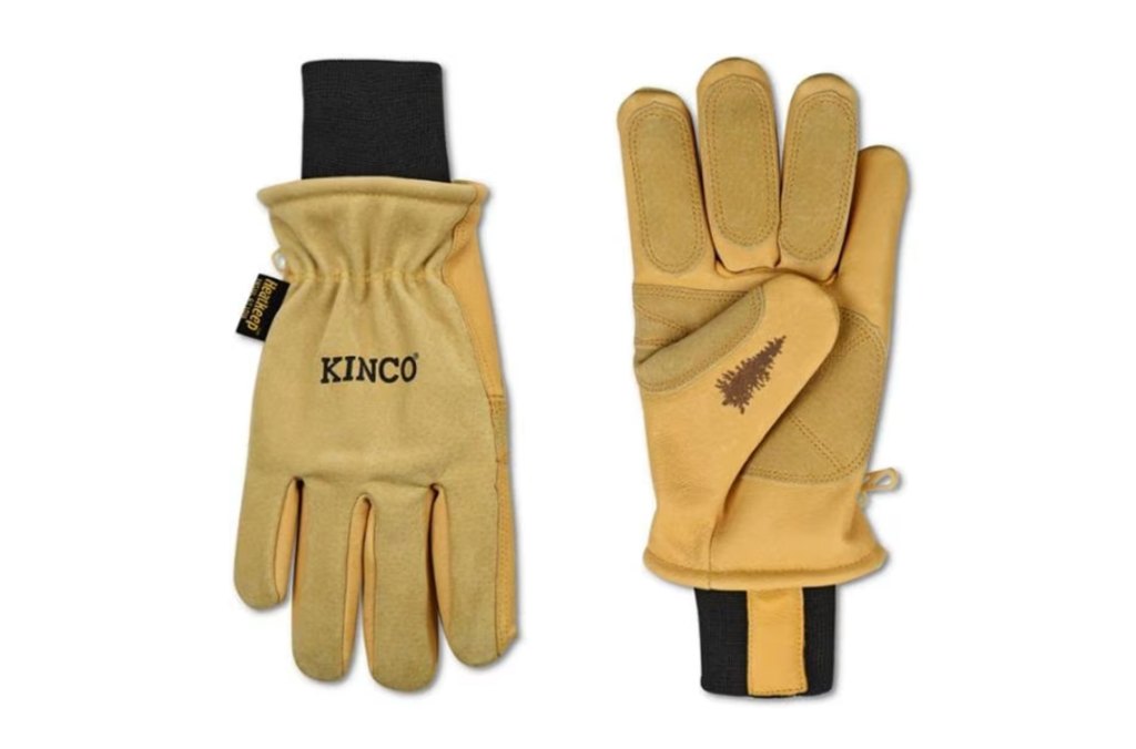Kinco Lined Heavy-Duty Premium Grain and Suede Pigskin Driver Gloves with Knit Wrists
