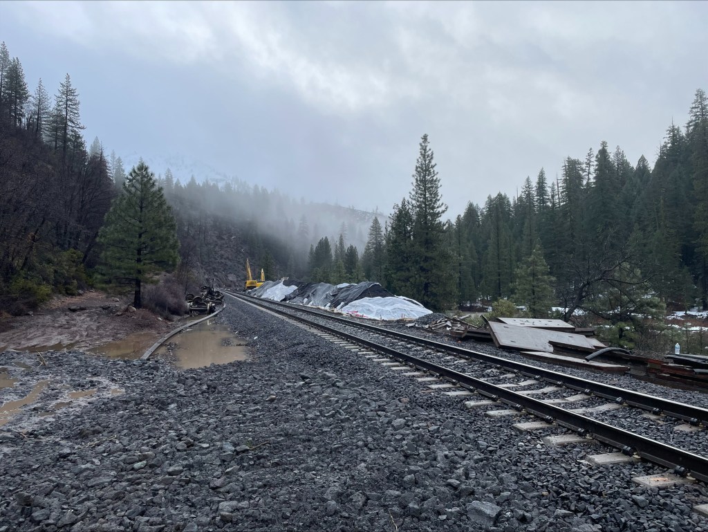 Cleanup continues at train derailment site. 