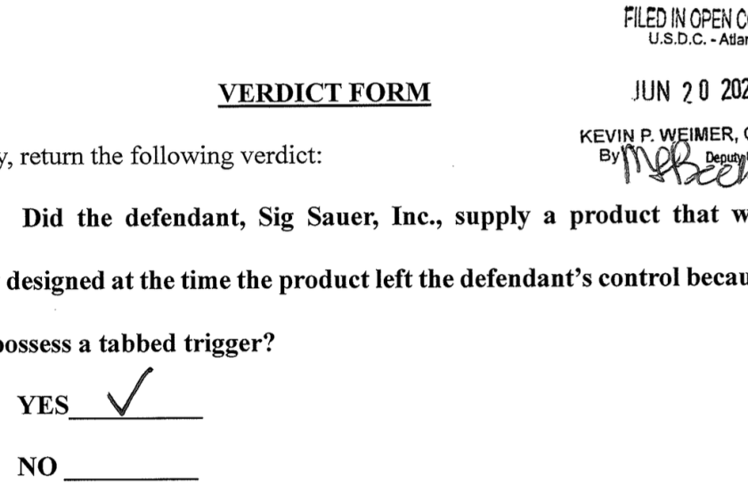 sig sauer p320 verdict form