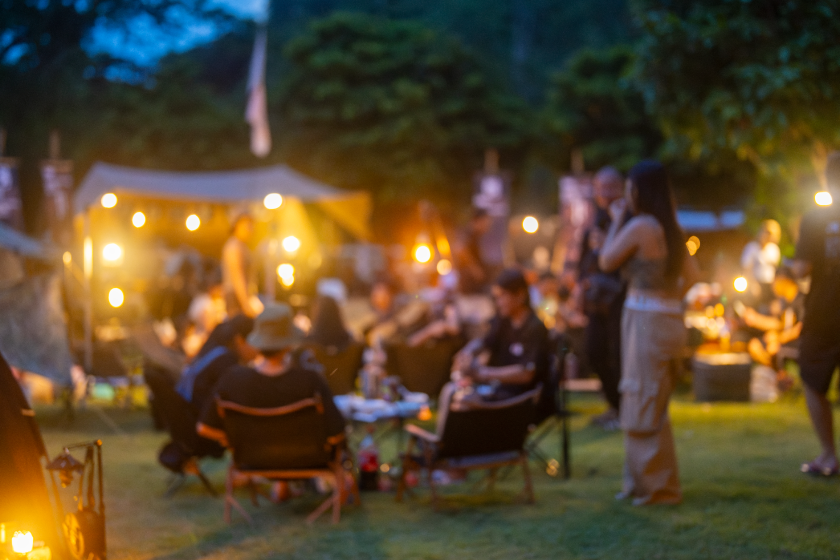 turn camping into glamping by making a living room
