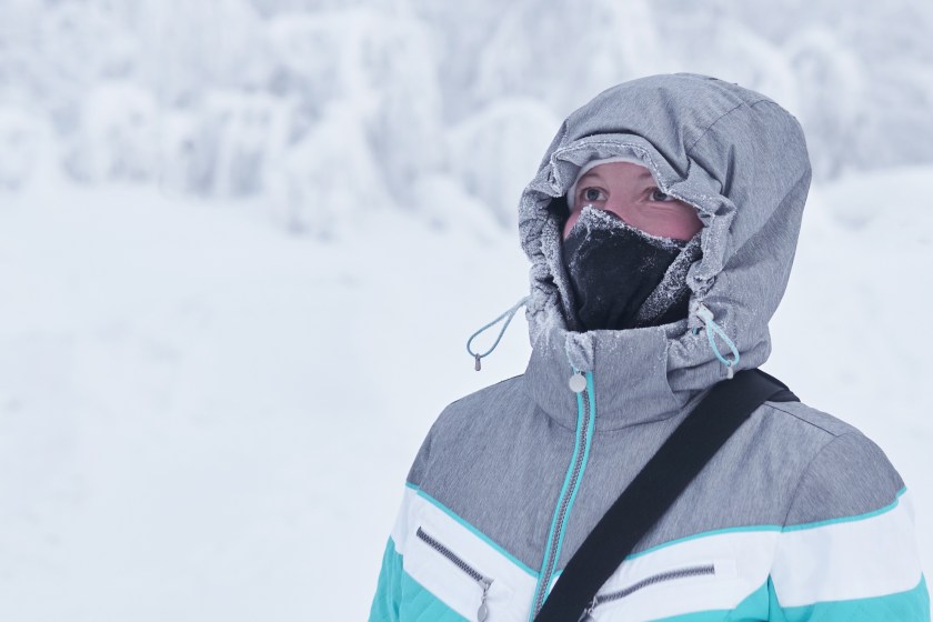cold winter cover your face