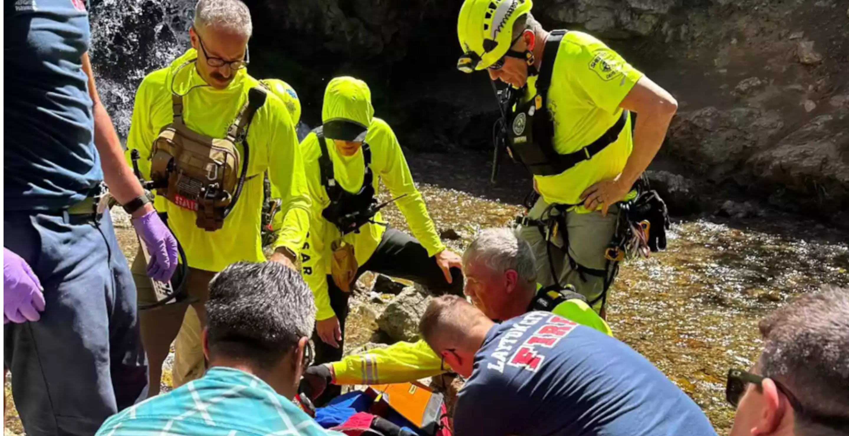 Grandfather Takes A Tumble Off A Waterfall, Rescued By School Nurse That Sprang Into Action